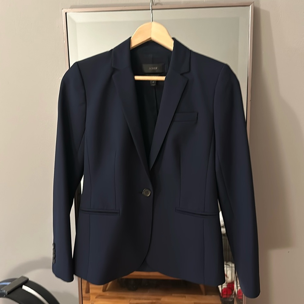 J Crew bi-stretch blazer in navy